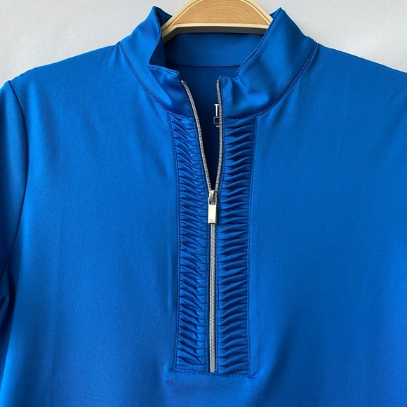 Tail 1/4 Zip Golf Polo Shirt Women S Blue Pleated Pickleball Sportswear Athletic - Picture 3 of 10